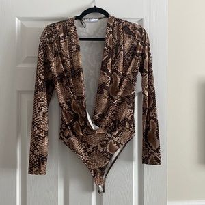 Zara snakeskin one-piece